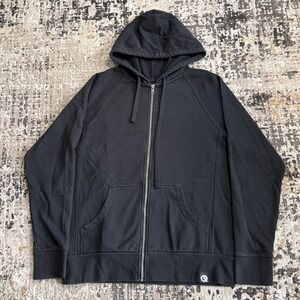 Quikflip Men's Hoodie Medium Black Convertible Backpack Full Zip Fleece